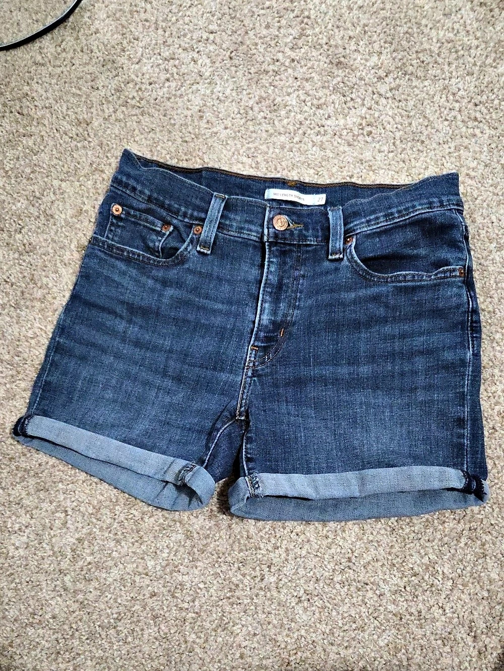 Levi's Mid Length Shorts Denim Jean Shorts - Waist 27